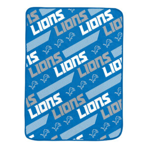 Pegasus Detroit Lions 60" x 72" Slanted Half-Stripe Wordmark Ultra Soft Blanket