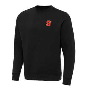 Men's Antigua Black Syracuse Orange Big & Tall Victory Crew Neck Pullover Sweatshirt
