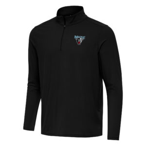 Men's Antigua Black Maine Black Bears Intent Quarter-Zip Top
