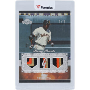 Barry Bonds San Francisco Giants 2007 Topps Sterling Tri-Color Relic #3SM-21 #1/1 Card