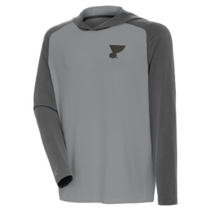 Men's Antigua  Gray St. Louis Blues Tonal Intrepid Pullover Hoodie