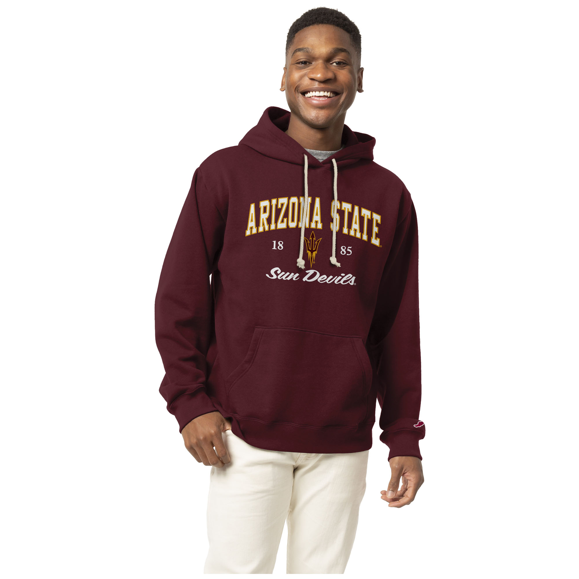 Men's League Collegiate Wear Maroon Arizona State Sun Devils Essentials 2.0 Fleece Pullover Hoodie