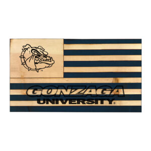 Gonzaga Bulldogs 20'' x 36'' Etched Wood Flag