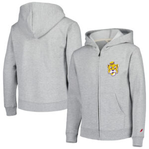 Youth League Collegiate Wear Heather Gray LSU Tigers Full-Zip Hoodie