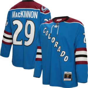 Men's Mitchell & Ness Nathan MacKinnon Blue Colorado Avalanche Big & Tall 2013 Blue Line Player Jersey