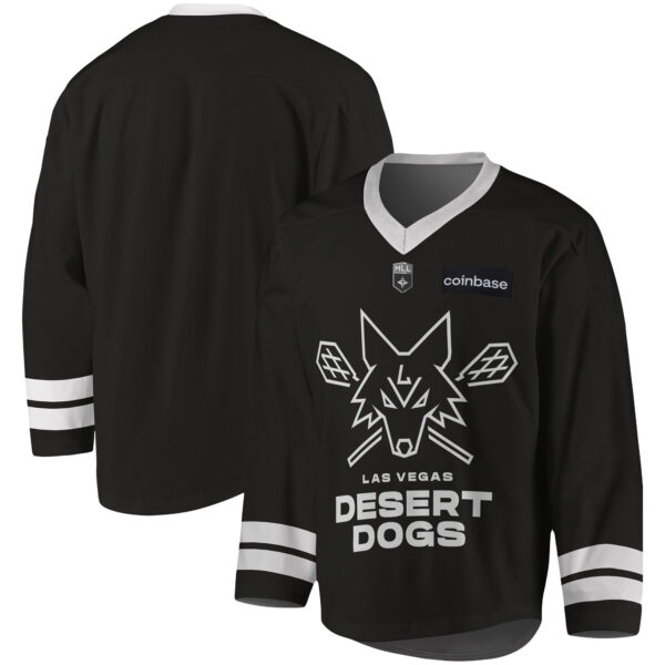 Youth Black Las Vegas Desert Dogs Sublimated Replica Jersey - Image 5