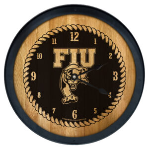 Brown FIU Panthers 2' Barrelhead Clock