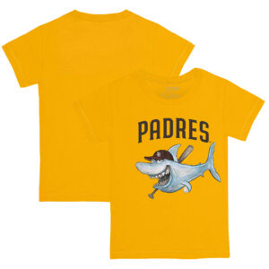 Toddler Tiny Turnip Gold San Diego Padres Shark T-Shirt