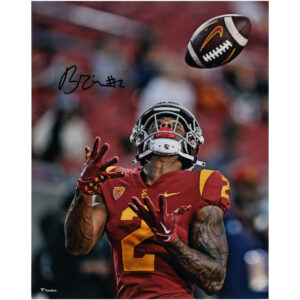 Brenden Rice USC Trojans Autographed 16" x 20" Catching Photograph