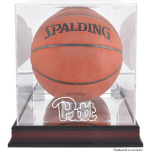 Pittsburgh Panthers Mahogany Antique Finish Basketball Display Case with Mirror Back