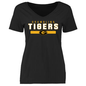 Women's Black Grambling Tigers Team Strong T-Shirt