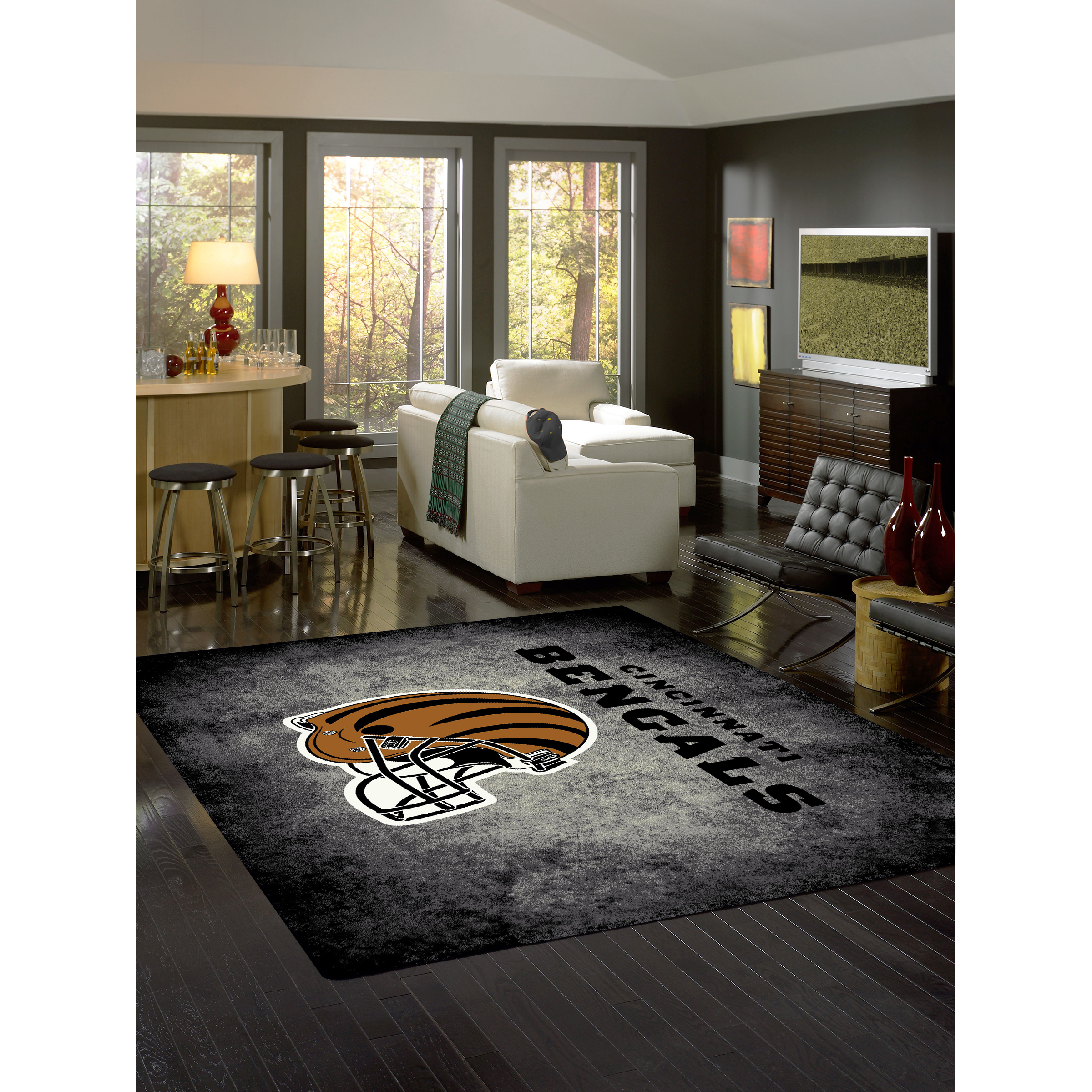 Cincinnati Bengals Imperial 5'4'' x 7'8'' Distressed Rug - Image 3