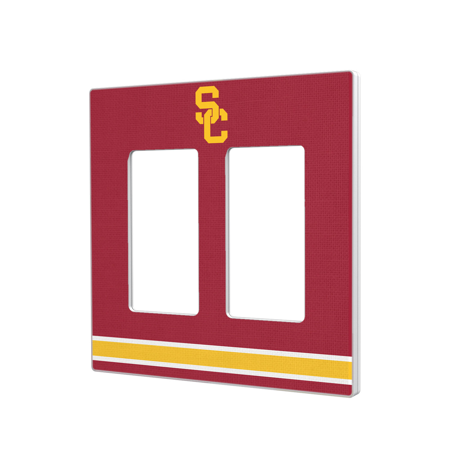 USC Trojans Stripe Design Double Rocker Light Switch Plate - Image 5