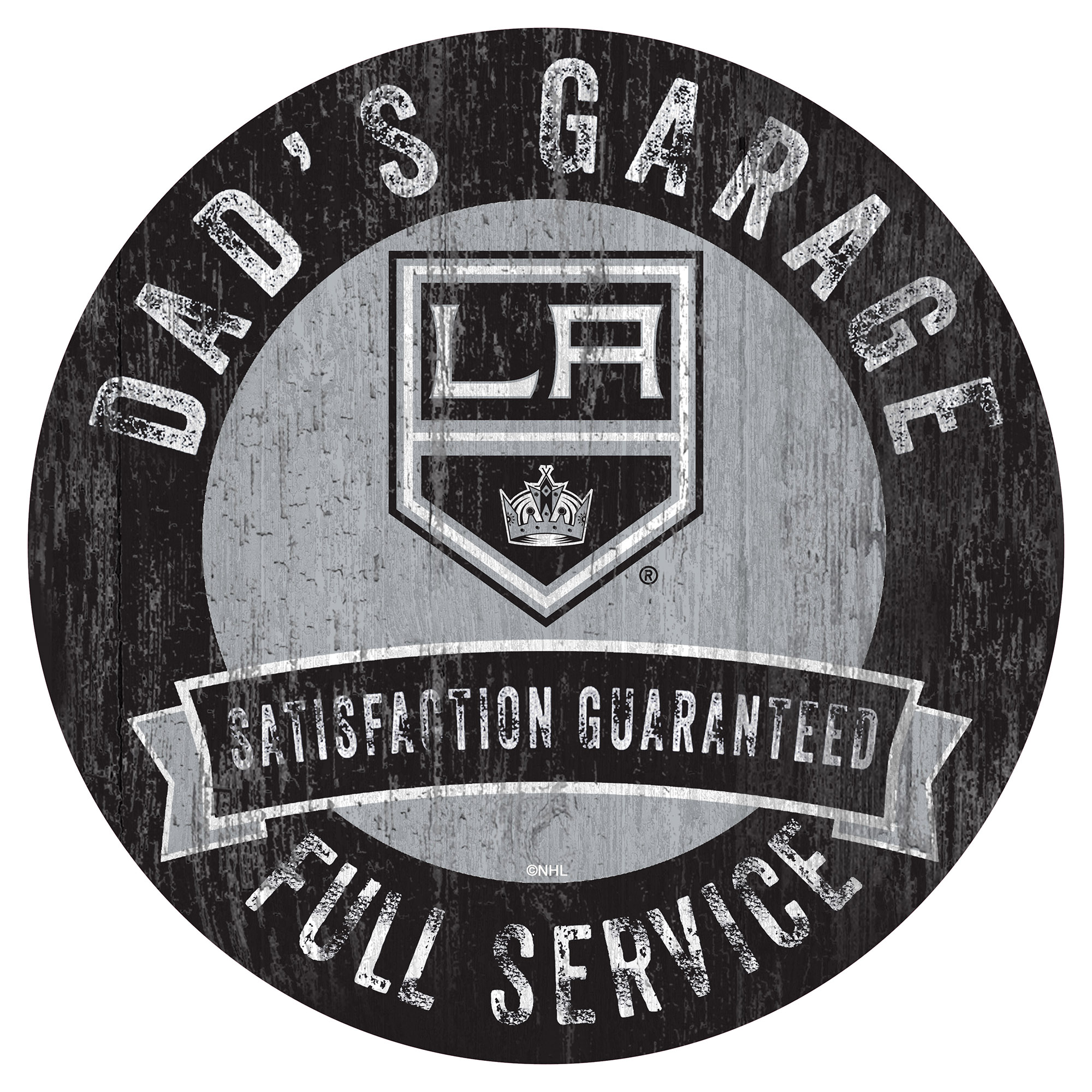 Los Angeles Kings 12" Dad's Garage Wood Sign