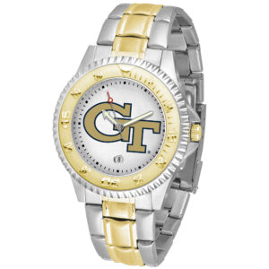 White Georgia Tech Yellow Jackets Competitor Two-Tone Watch