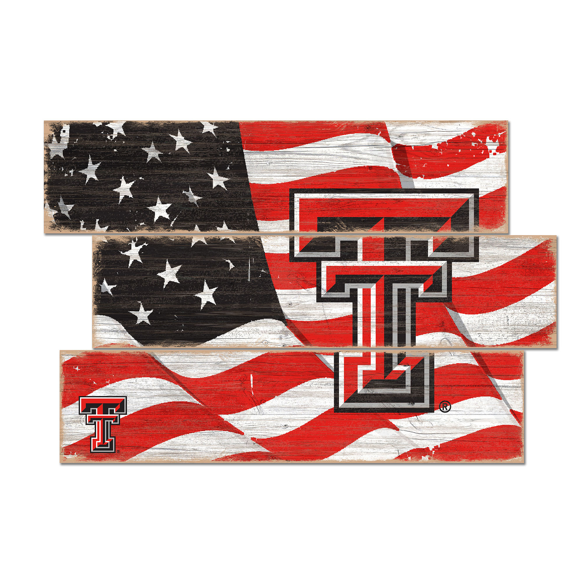 Texas Tech Red Raiders 3-Plank Team Flag
