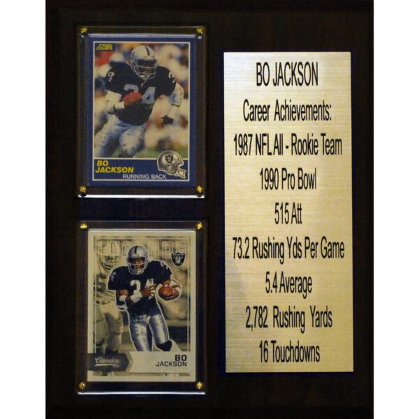 Bo Jackson Oakland Raiders 8'' x 10'' Plaque