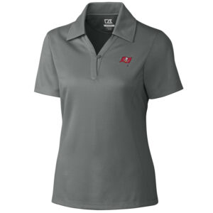 Women's Cutter & Buck Gray Tampa Bay Buccaneers DryTec Genre Polo