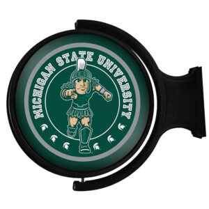 Michigan State Spartans 23'' x 21'' Team Mascot Illuminated Rotating Wall Sign
