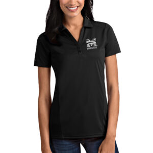 Women's Antigua Black Morehouse Maroon Tigers Tribute Polo