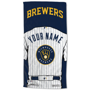 Milwaukee Brewers 30'' x 60'' Personalized Beach Towel