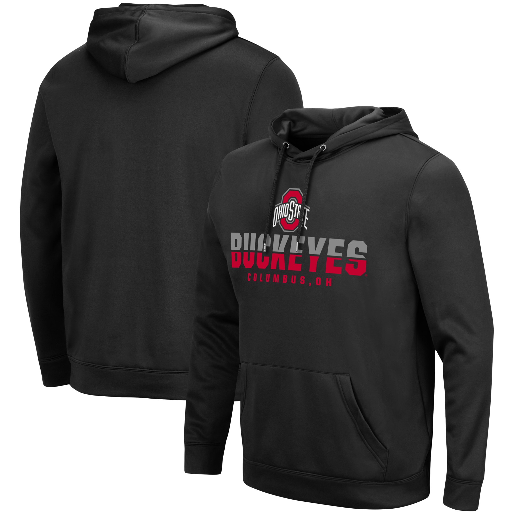 Men's Colosseum Black Ohio State Buckeyes Lantern Pullover Hoodie - Image 5