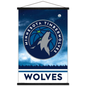 Minnesota Timberwolves 35'' x 24'' Logo Team Framed Hanging Poster