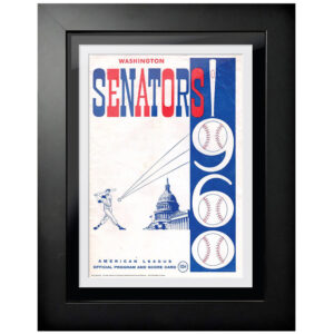 Washington Senators 1960 Vintage 12'' x 16'' Framed Program Cover