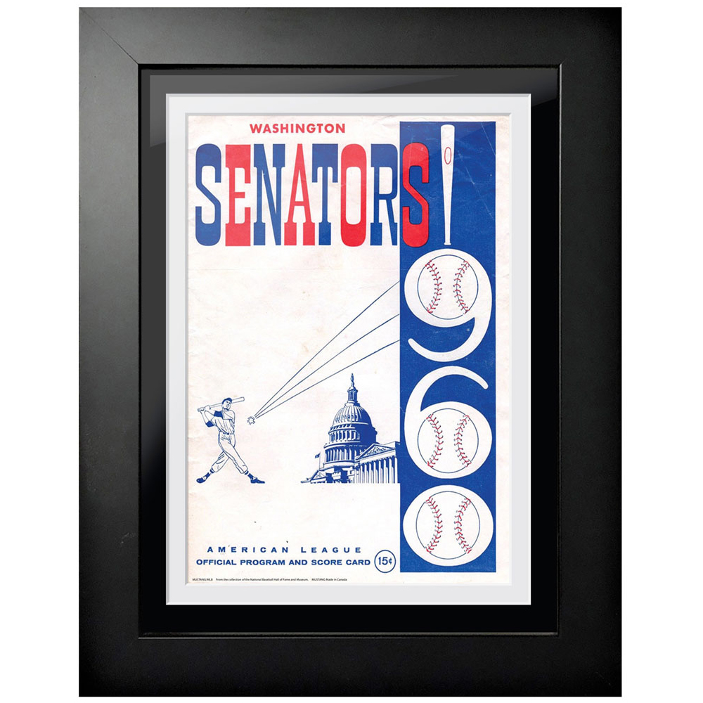 Washington Senators 1960 Vintage 12'' x 16'' Framed Program Cover