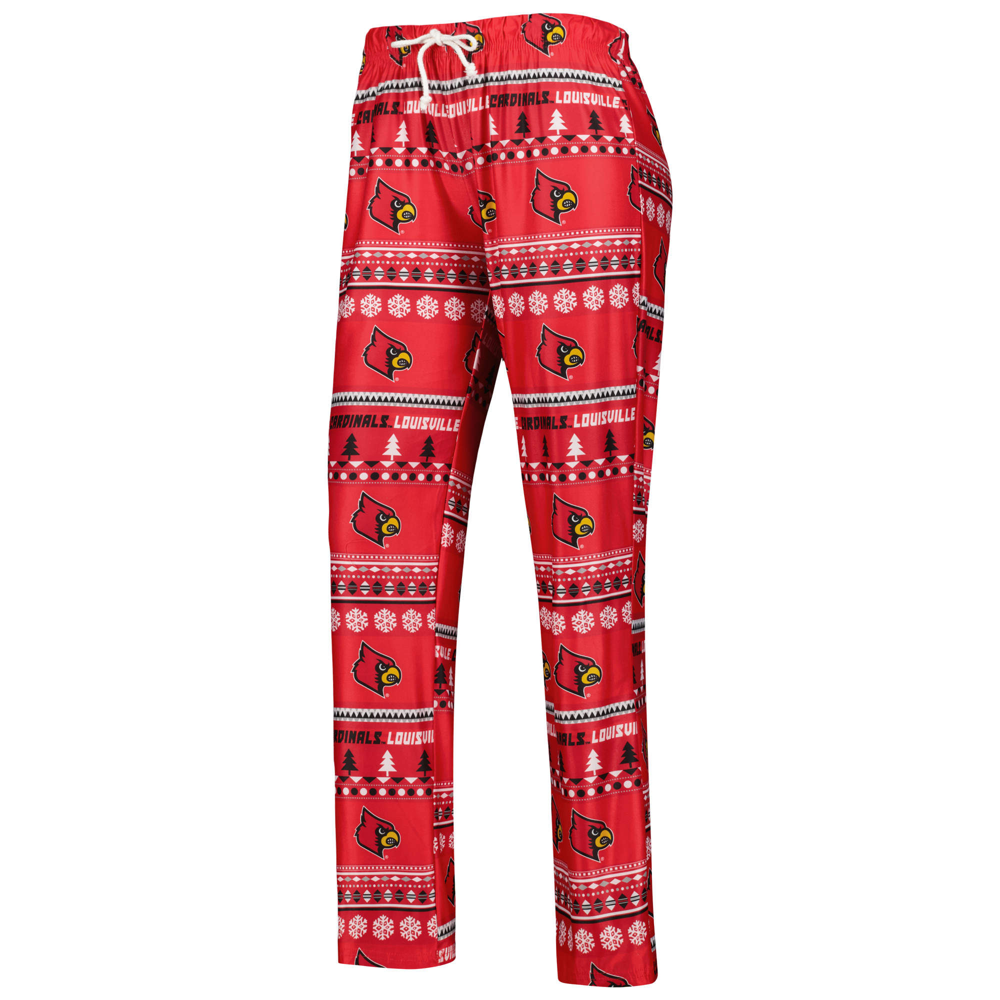 Women's Concepts Sport Red Louisville Cardinals Holiday Long Sleeve T-Shirt and Pants Sleep Set - Image 5