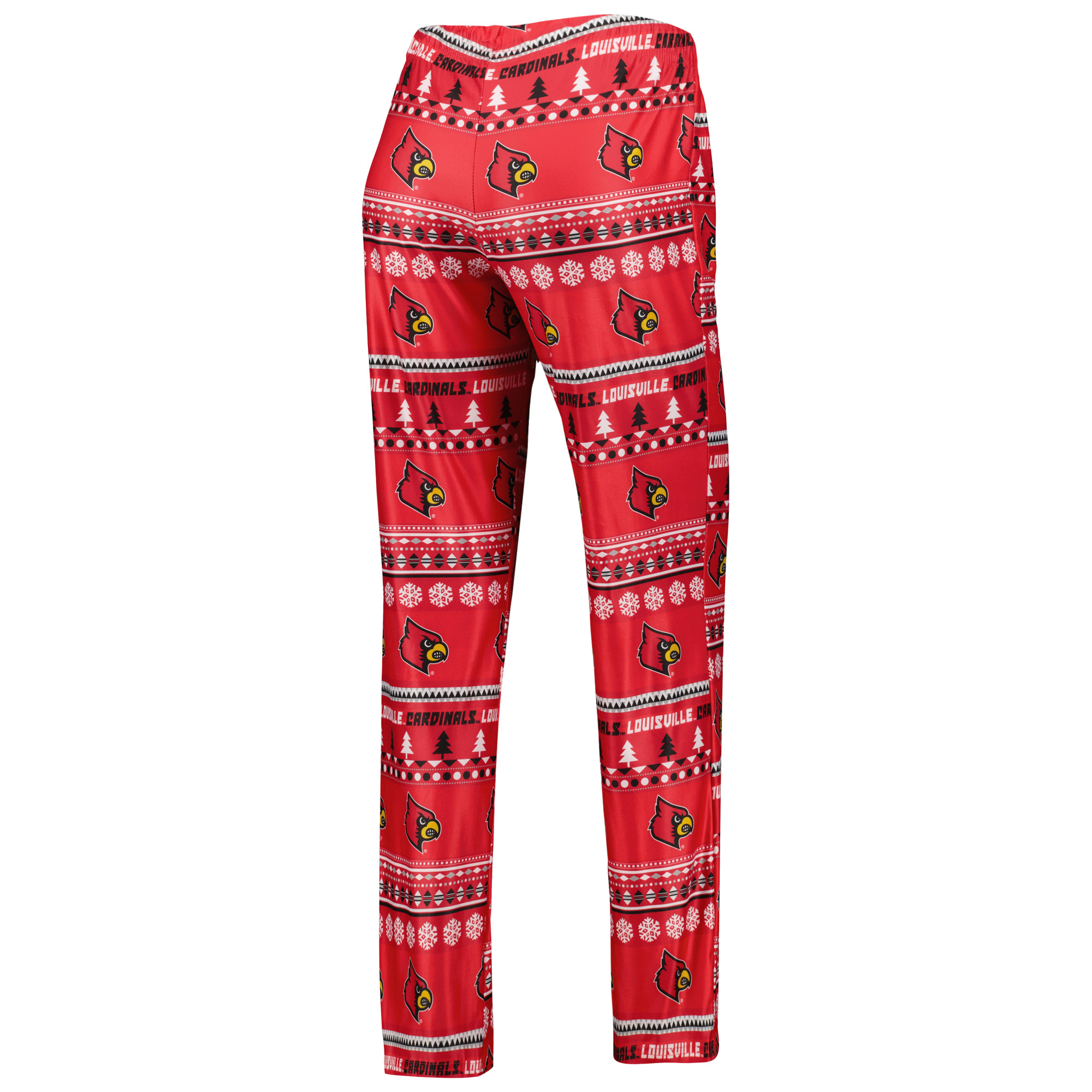 Women's Concepts Sport Red Louisville Cardinals Holiday Long Sleeve T-Shirt and Pants Sleep Set - Image 6
