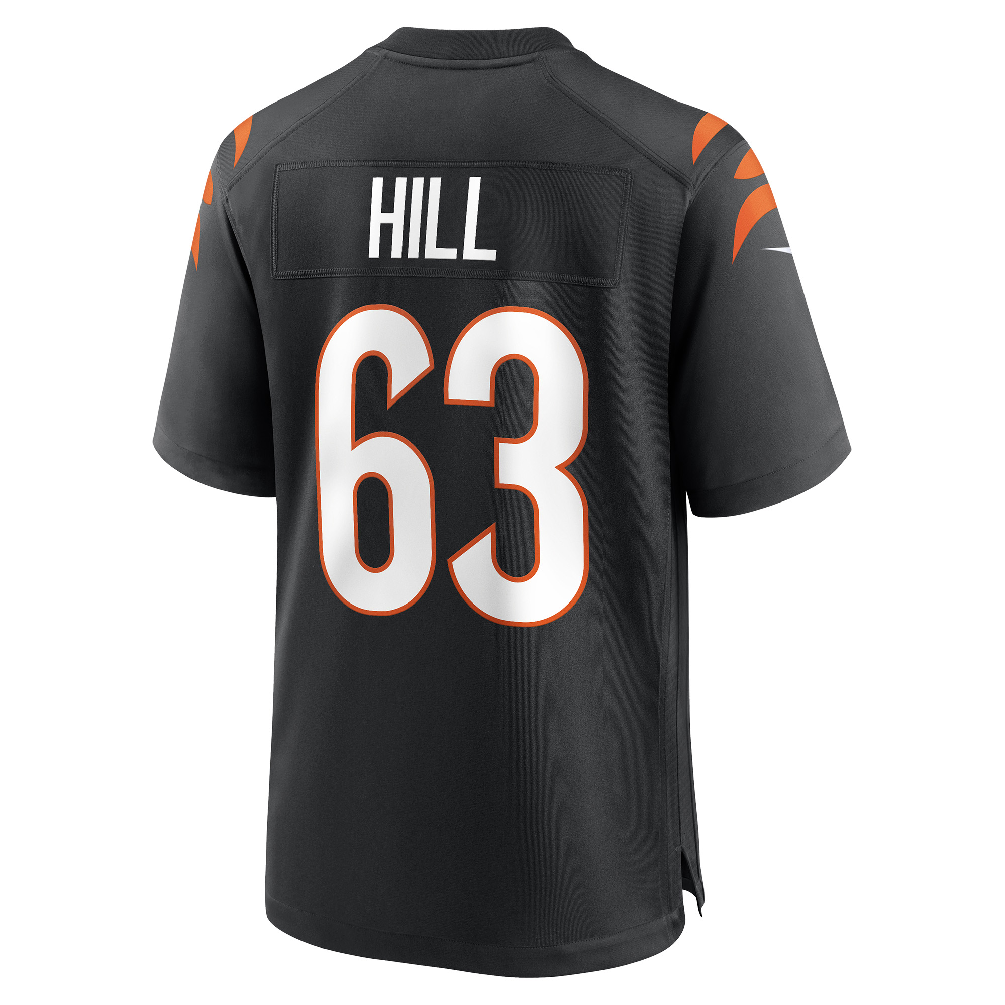 Men's Nike Trey Hill Black Cincinnati Bengals Game Jersey - Image 8
