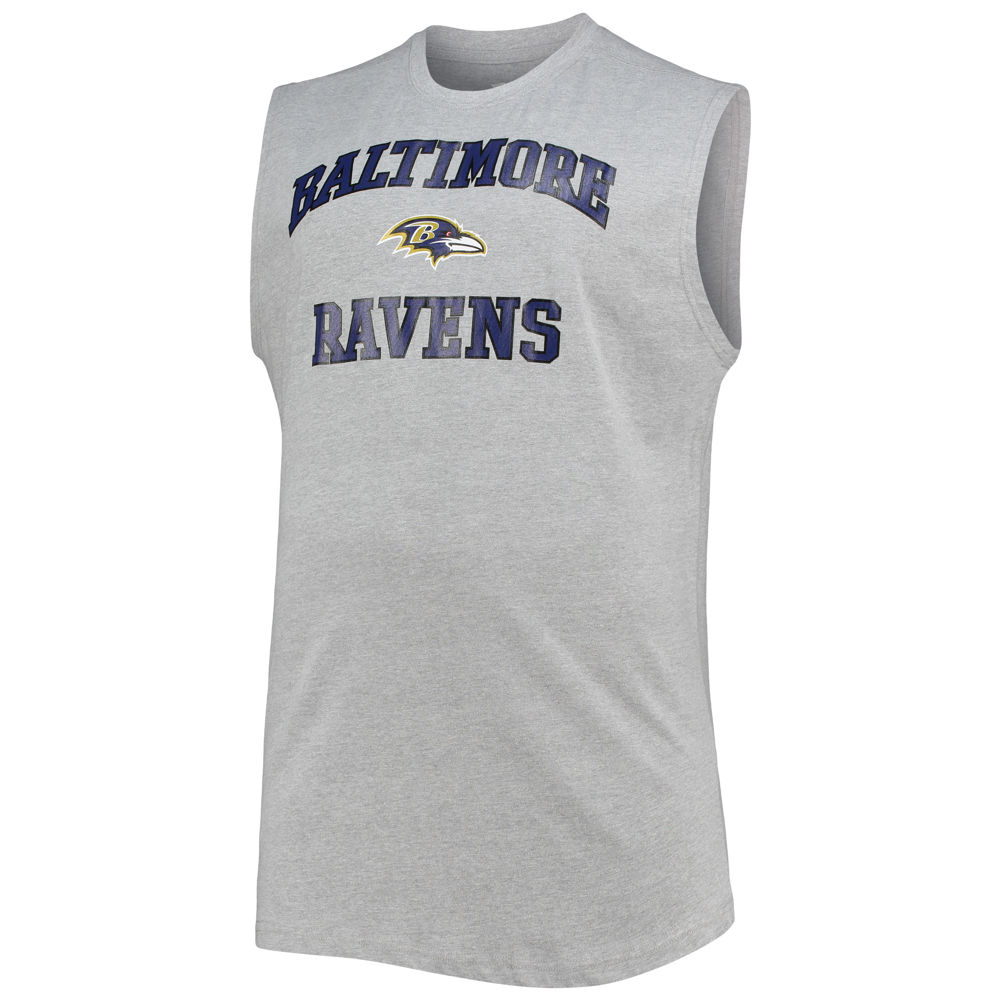 Men's Lamar Jackson Heathered Gray Baltimore Ravens Big & Tall Player Name & Number Muscle Tank Top - Image 3