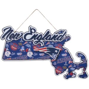 FOCO New England Patriots 10.5'' x 15'' Die-Cut State Sign