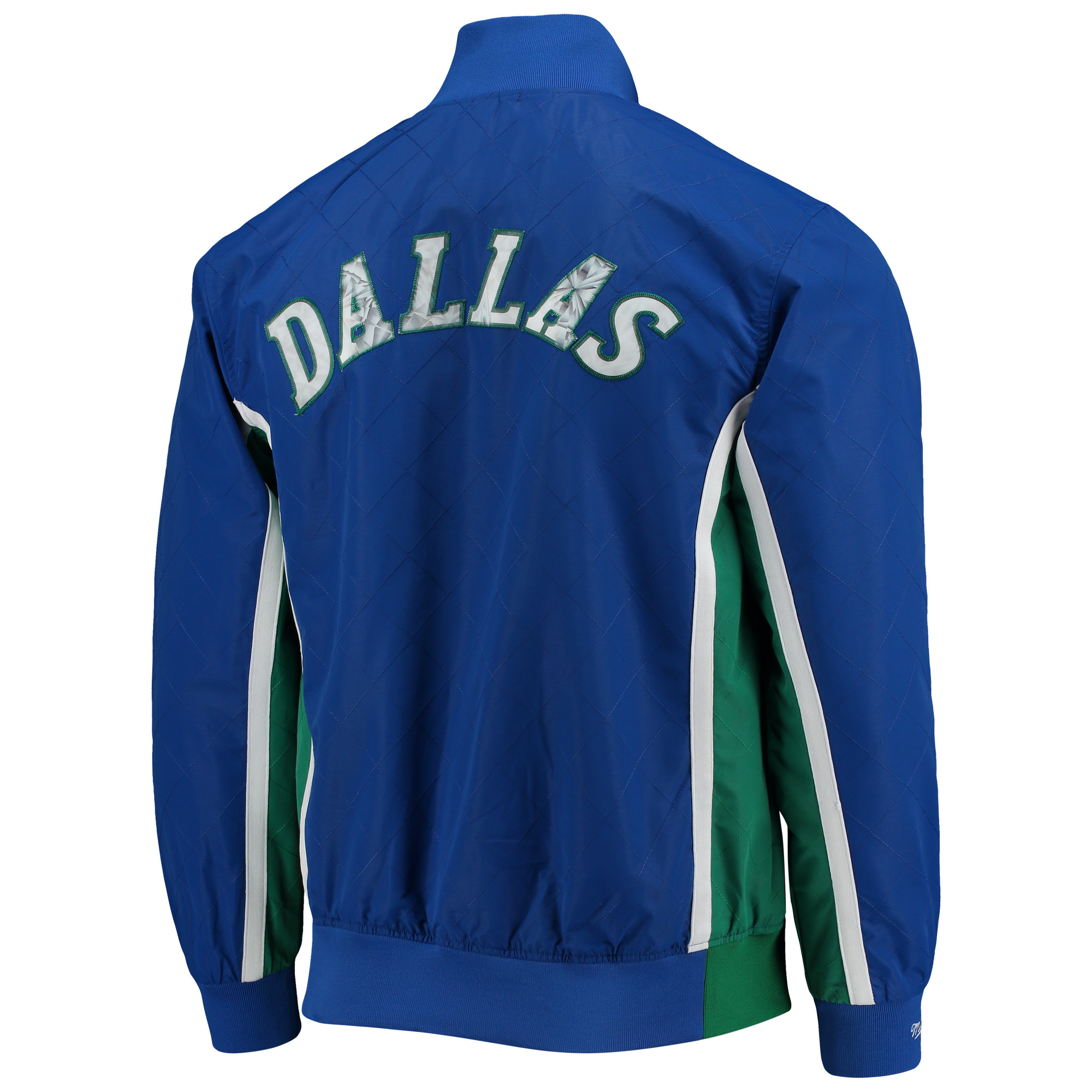 Men's Dallas Mavericks Blue Mitchell & Ness Hardwood Classics 75th Anniversary Authentic Warmup Full-Snap Jacket - Image 5