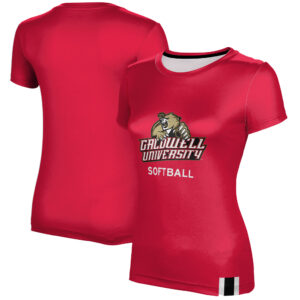 Women's Red Caldwell Cougars Softball T-Shirt