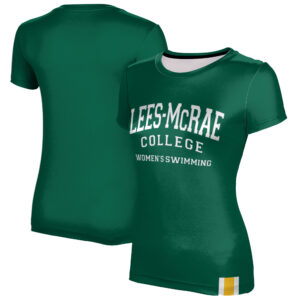 Women's Green Lees-McRae Bobcats Women's Swimming T-Shirt