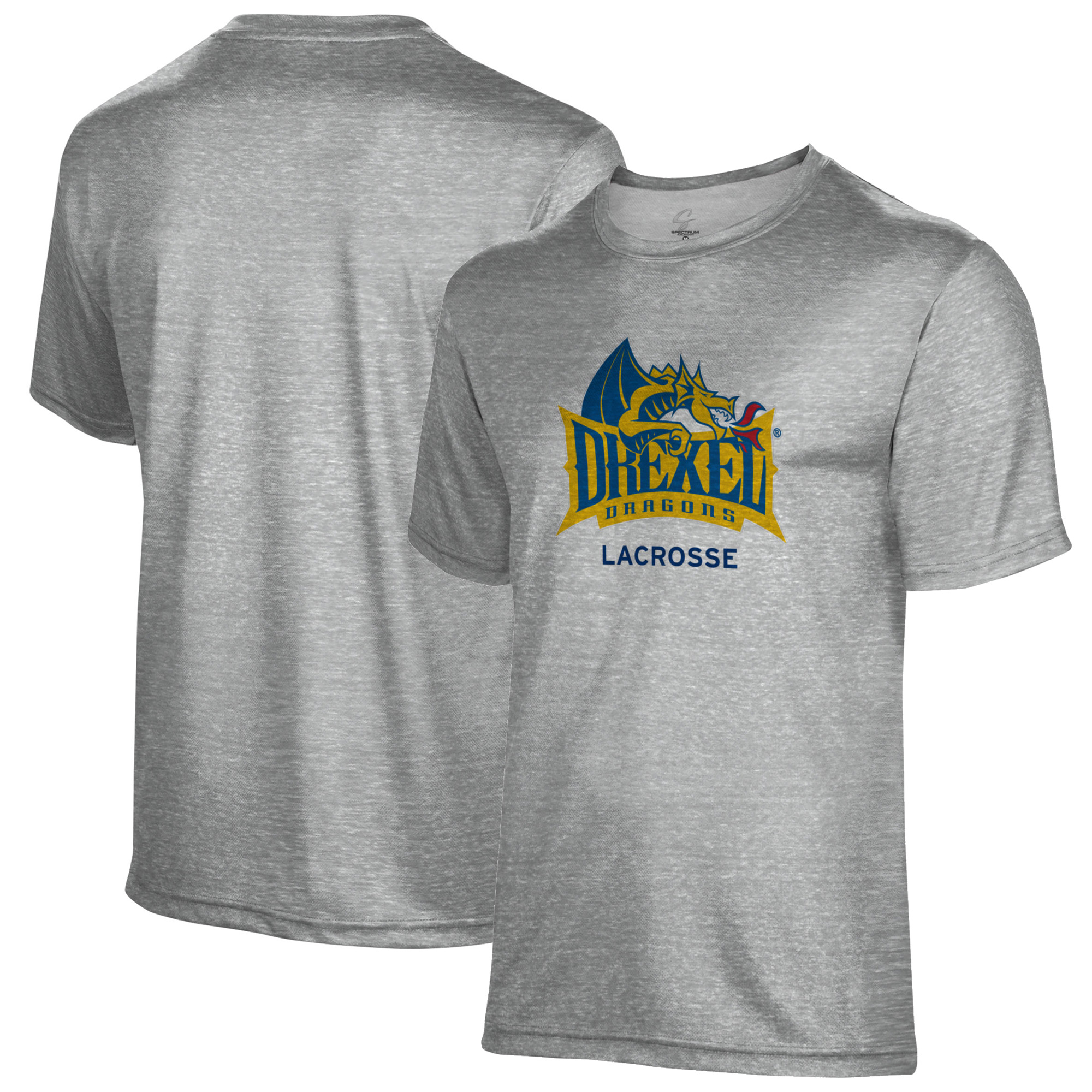 Men's Gray Drexel Dragons Lacrosse Name Drop T-Shirt