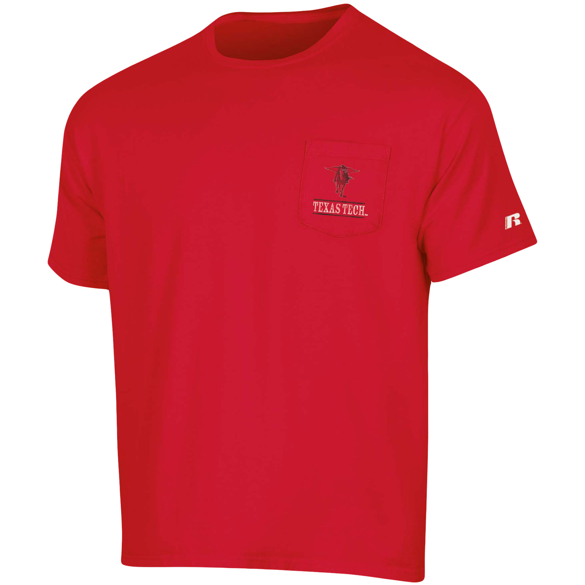 Men's Russell Red Texas Tech Red Raiders Pocket Logo T-Shirt - Image 6