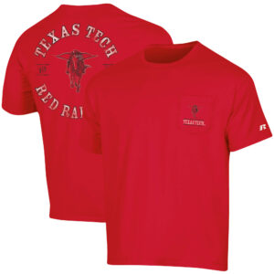 Men's Russell Red Texas Tech Red Raiders Pocket Logo T-Shirt