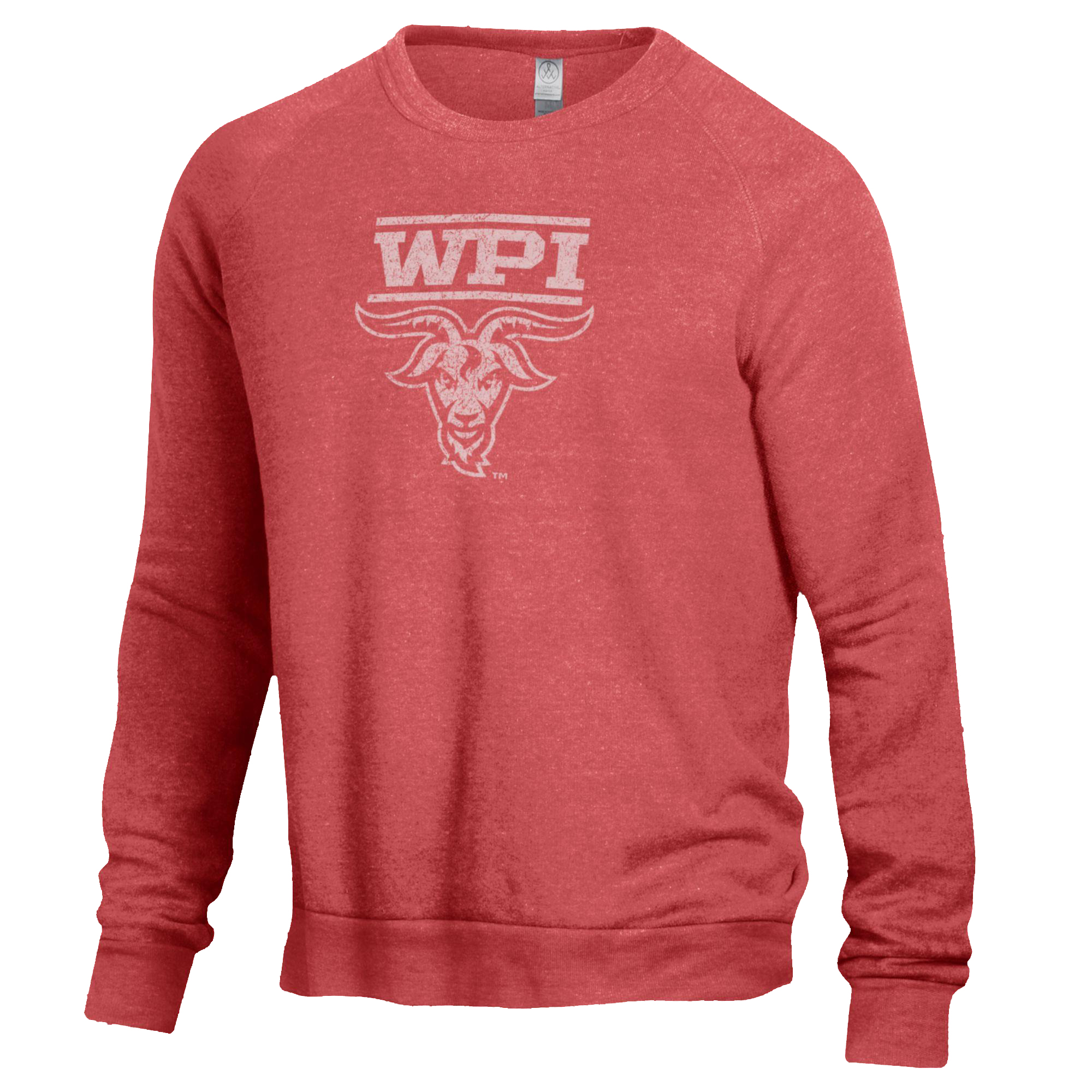 Men's Red Worcester Polytechnic Institute Engineers The Champ Crewneck Pullover Sweatshirt - Image 6
