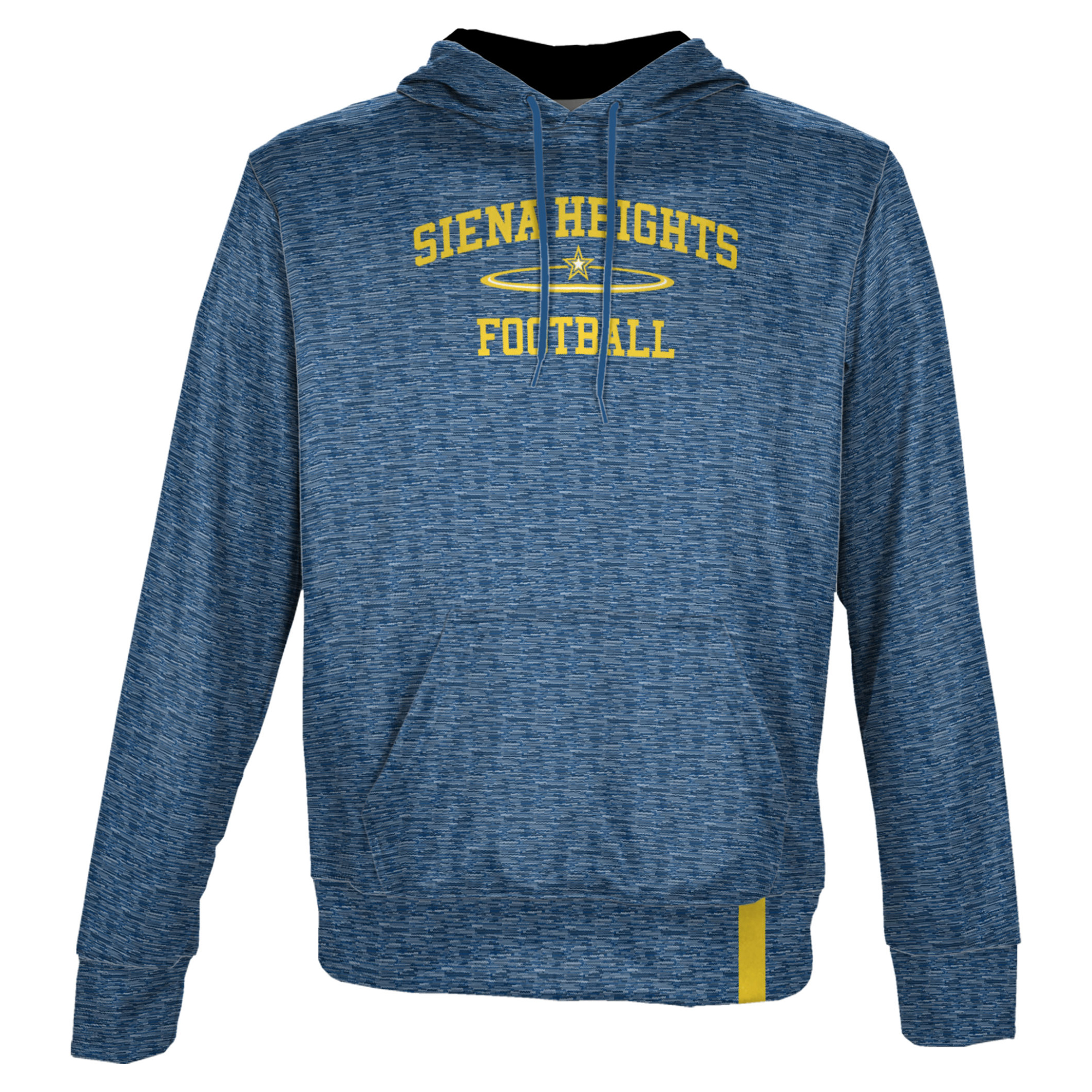 Men's ProSphere Blue Siena Heights Saints Football Name Drop Pullover Hoodie - Image 3