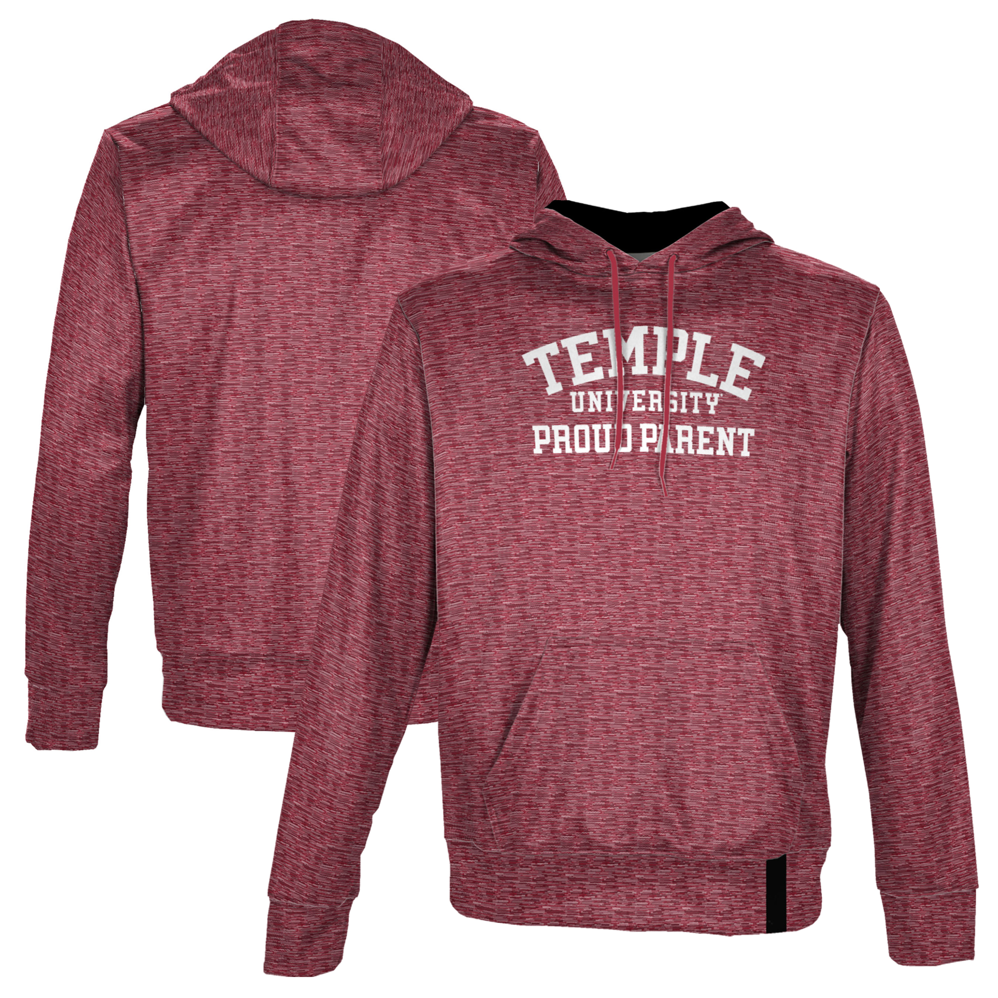 Men's ProSphere Cherry Temple Owls Proud Parent Name Drop Pullover Hoodie - Image 5