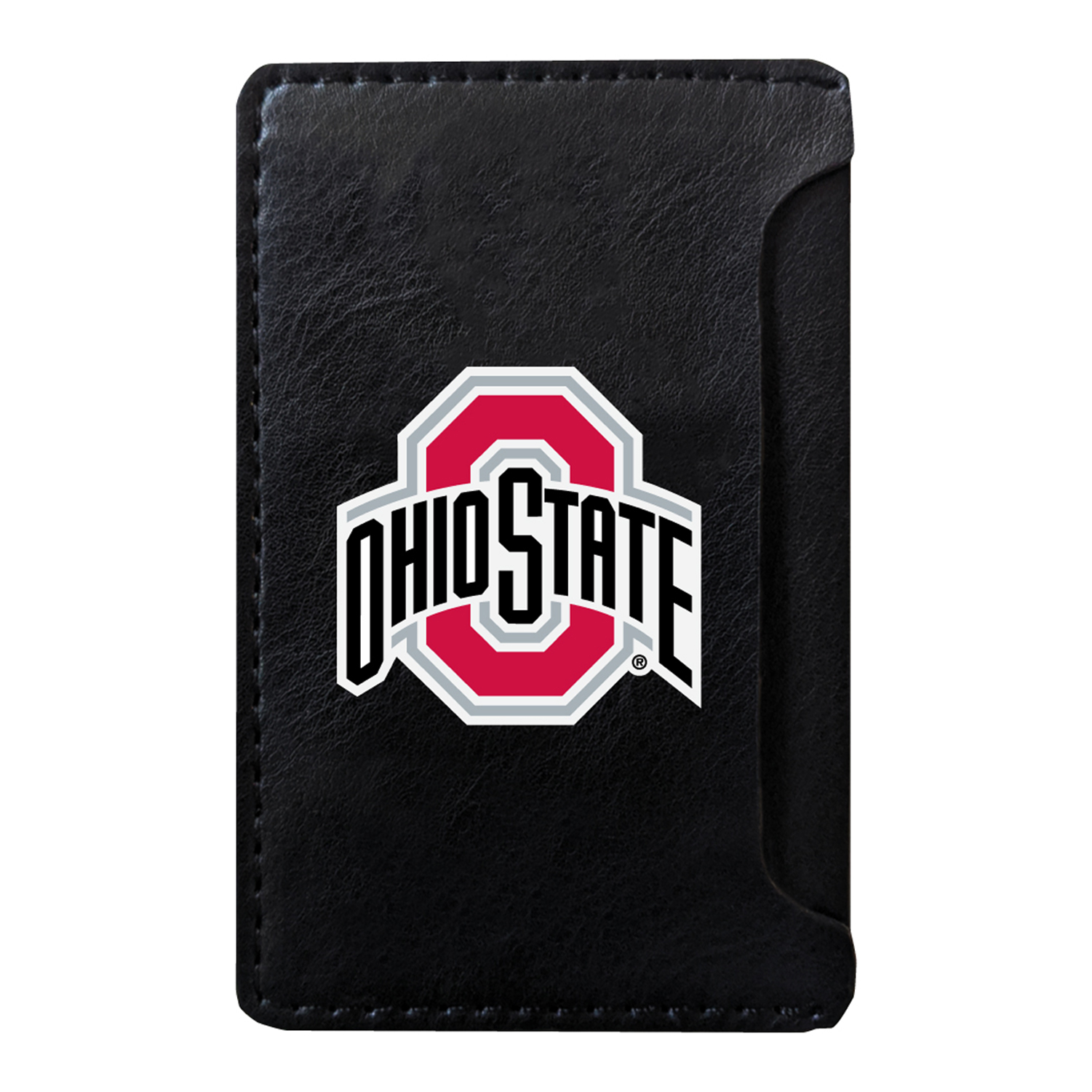 Black Ohio State Buckeyes Faux Leather Phone Wallet Sleeve - Image 5