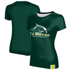 Women's ProSphere Green Le Moyne Dolphins Volleyball Logo Stripe T-Shirt