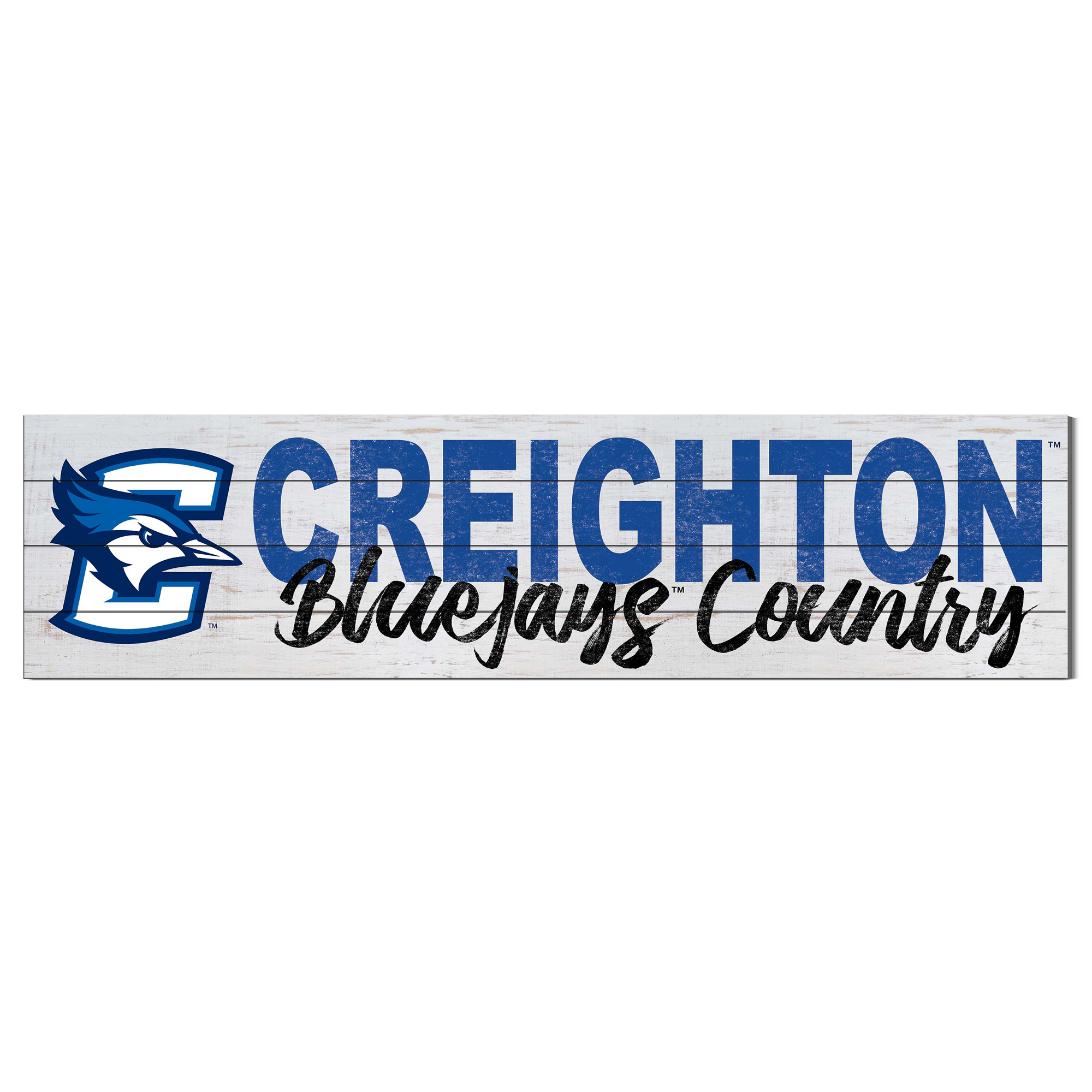 Creighton Bluejays 40'' x 10'' Logo Sign - Image 4