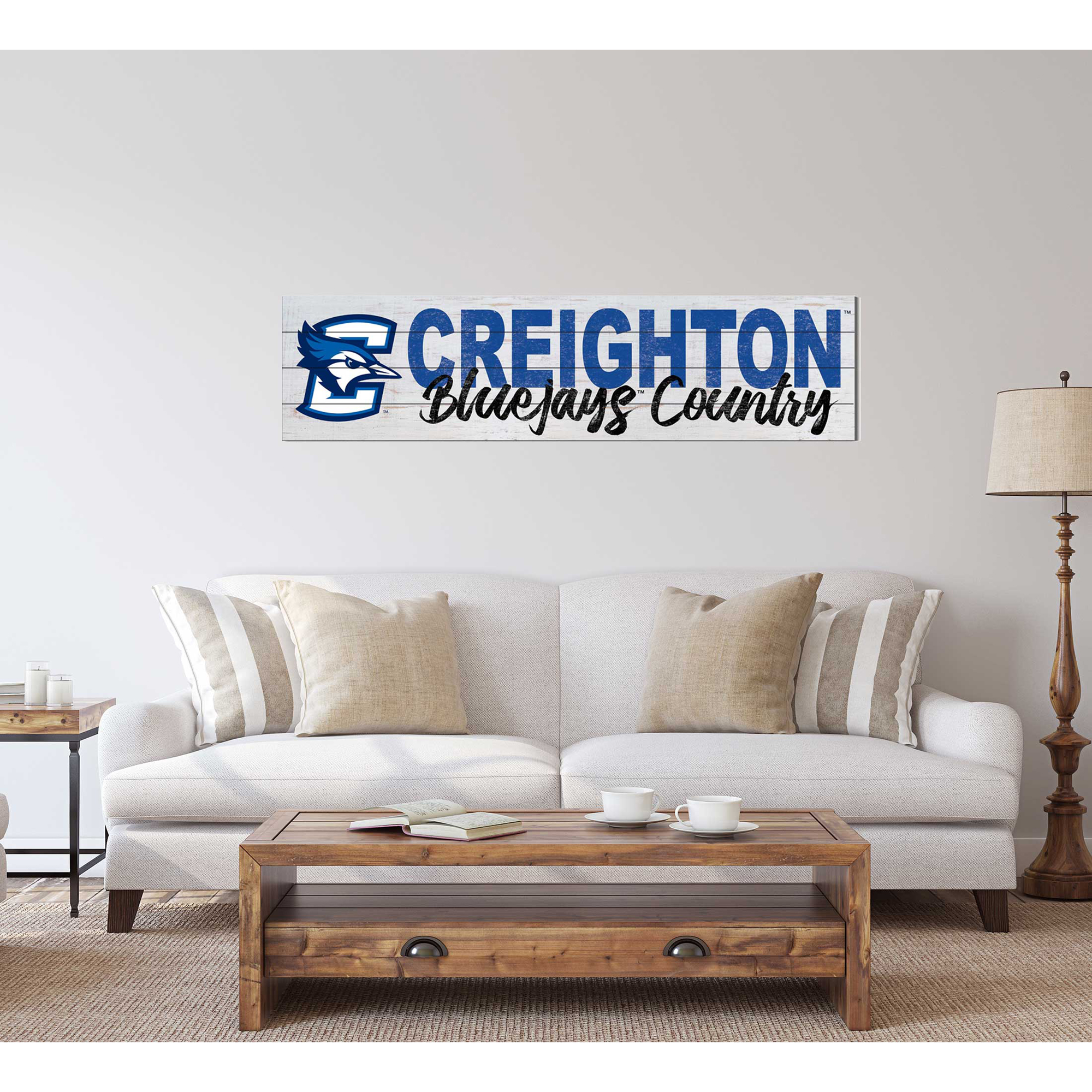 Creighton Bluejays 40'' x 10'' Logo Sign - Image 3