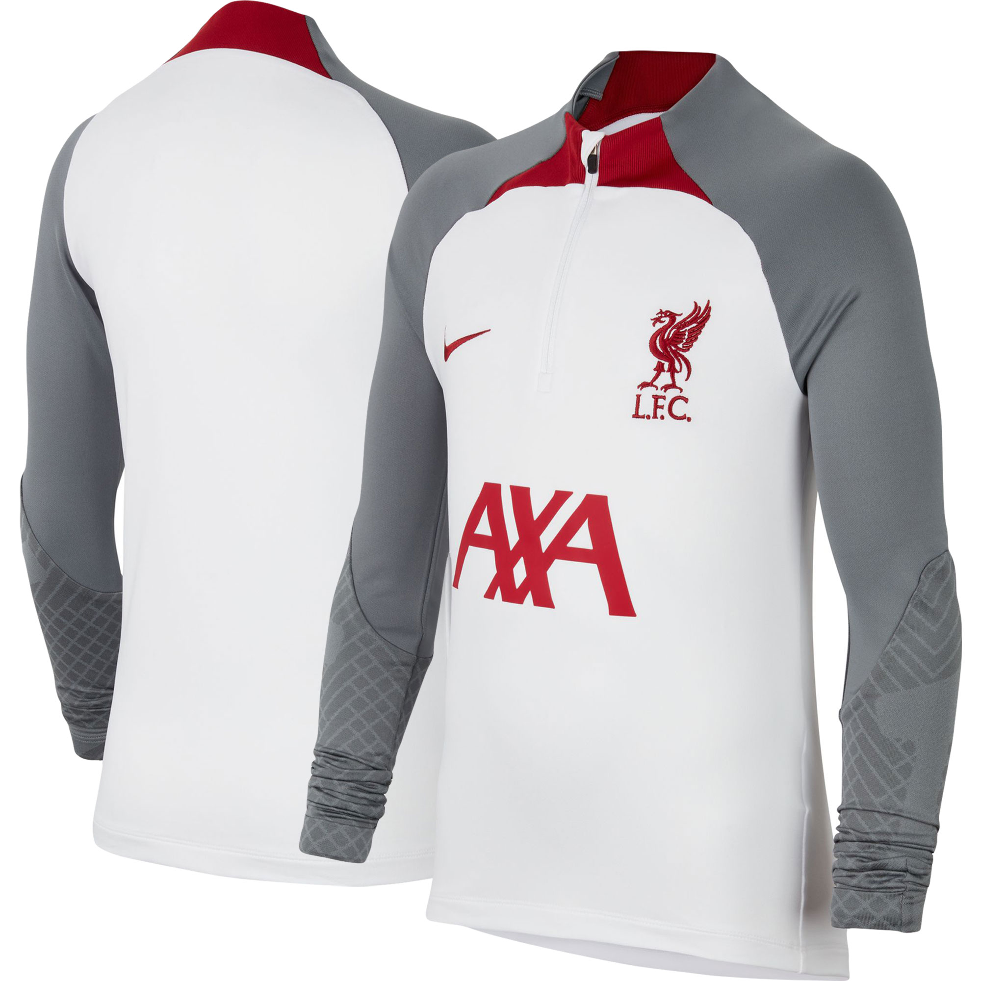 Youth Nike White Liverpool Drill Performance Quarter-Zip Raglan Long Sleeve Top - Image 2