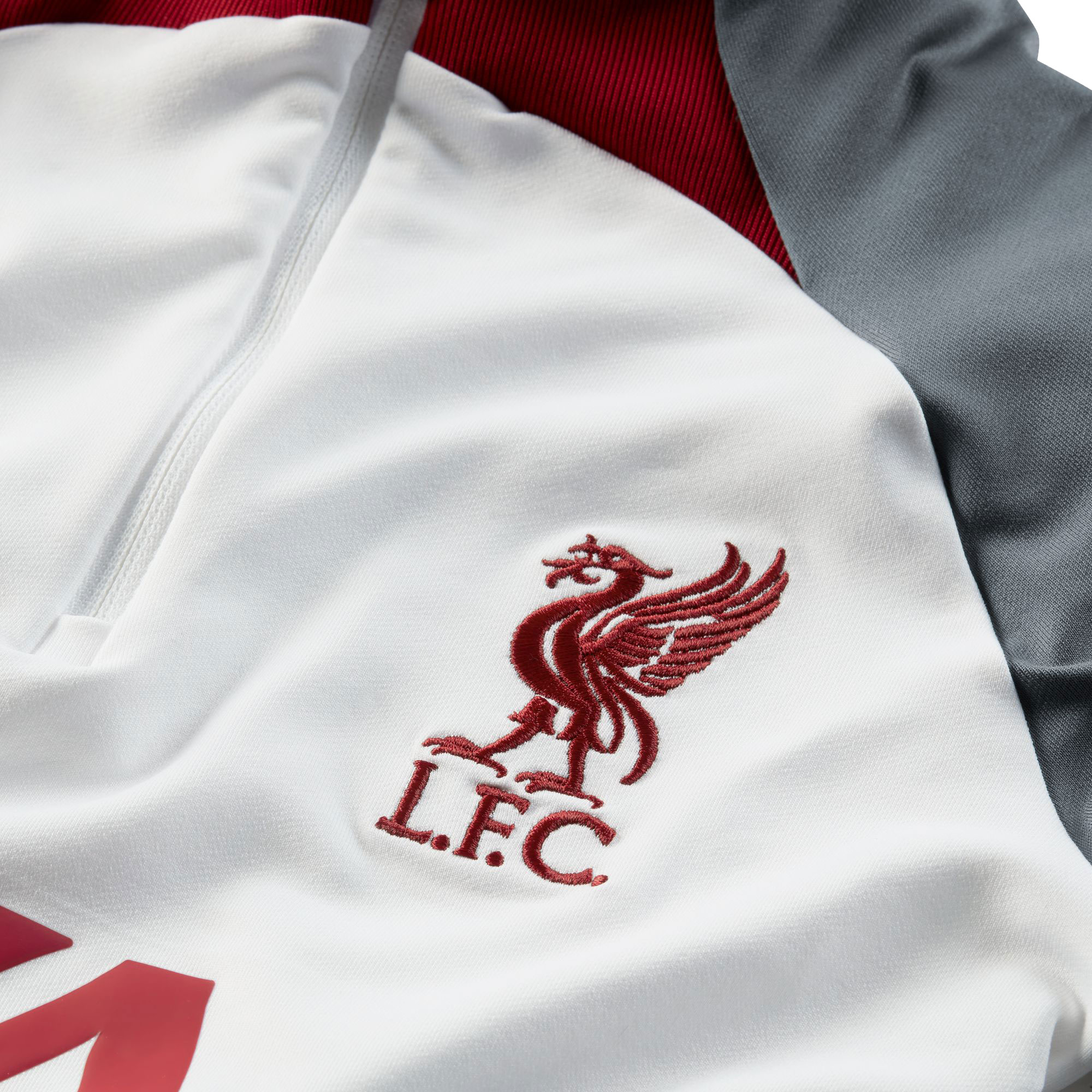 Youth Nike White Liverpool Drill Performance Quarter-Zip Raglan Long Sleeve Top - Image 5