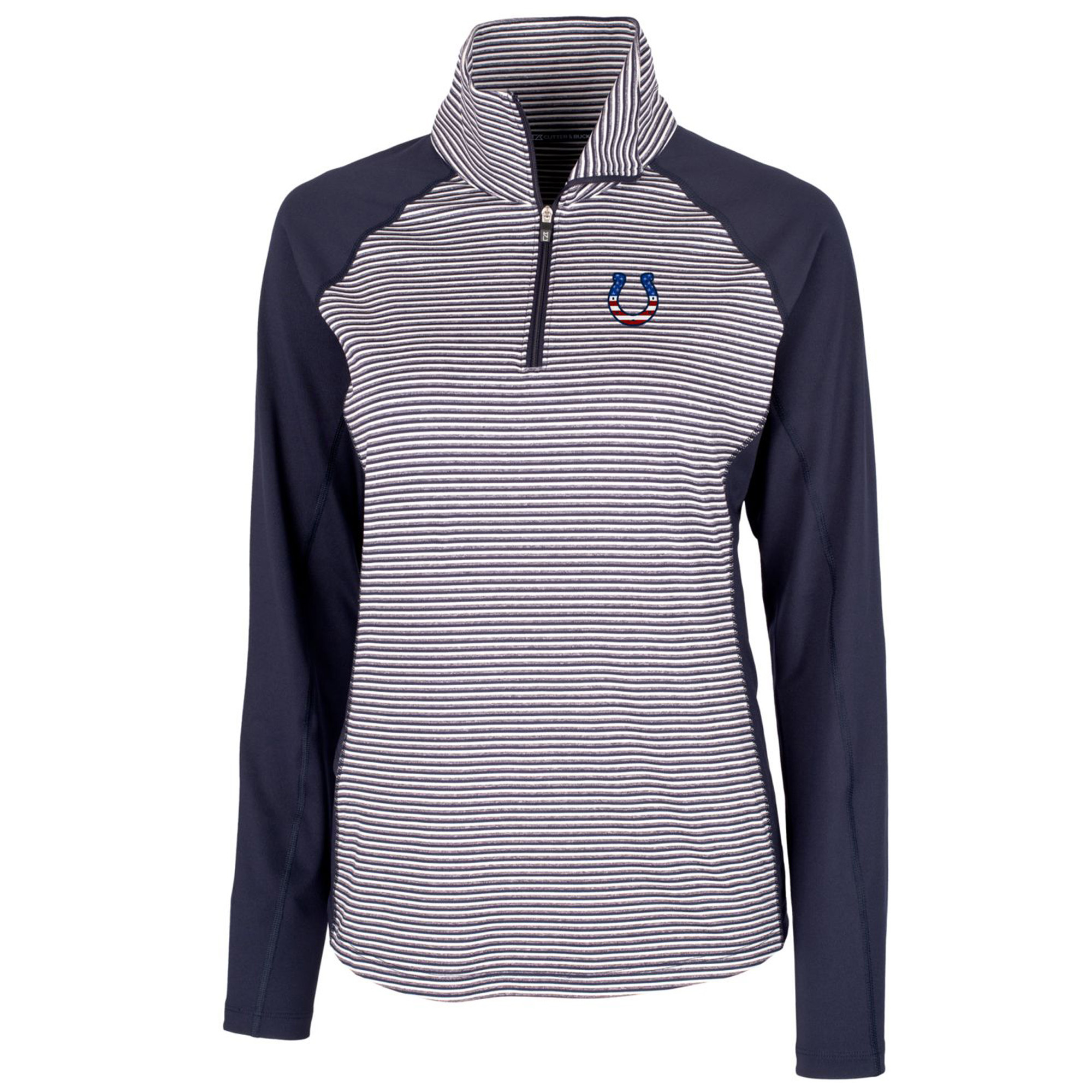Women's Cutter & Buck Navy Indianapolis Colts Forge Tonal Half-Zip Top - Image 3